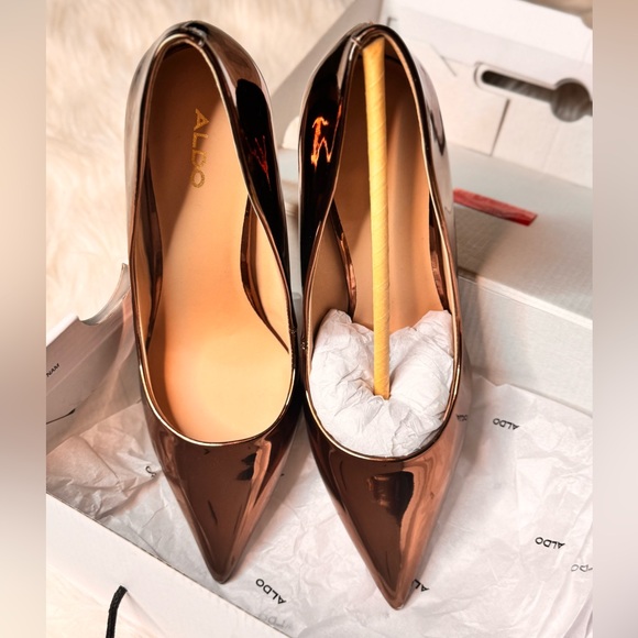 ALDO Stessy Heels Bronze - Brand New Never Worn - Size 9 - Picture 3 of 5